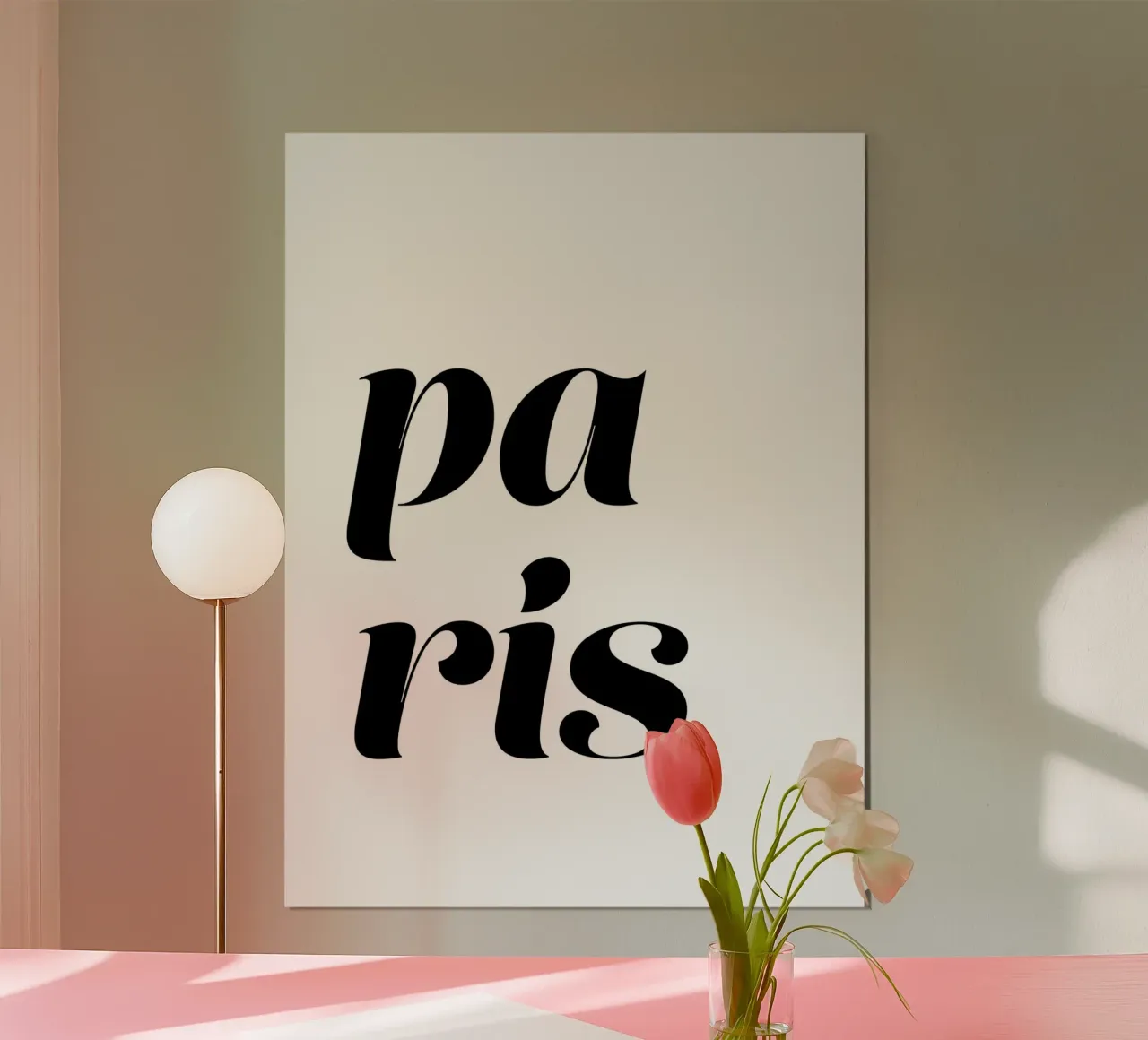 Paris 6 poster con telaio in legno da The Type Club Tokyo