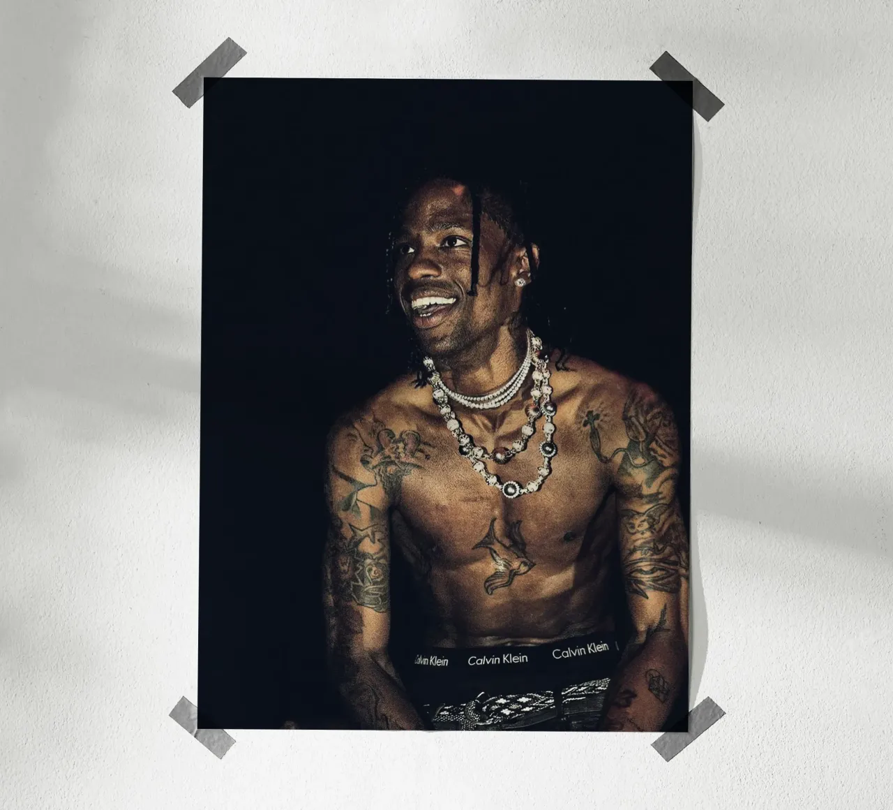 Travis Scott poster con telaio in legno da Musadad Shop