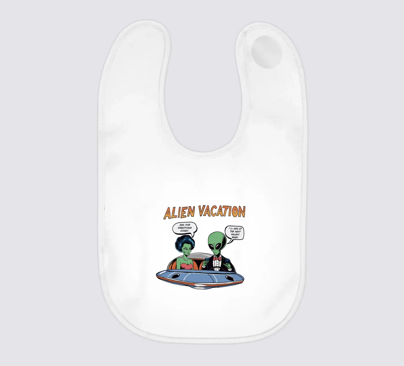 ALIEN VACATION baby bib by edsonramosart