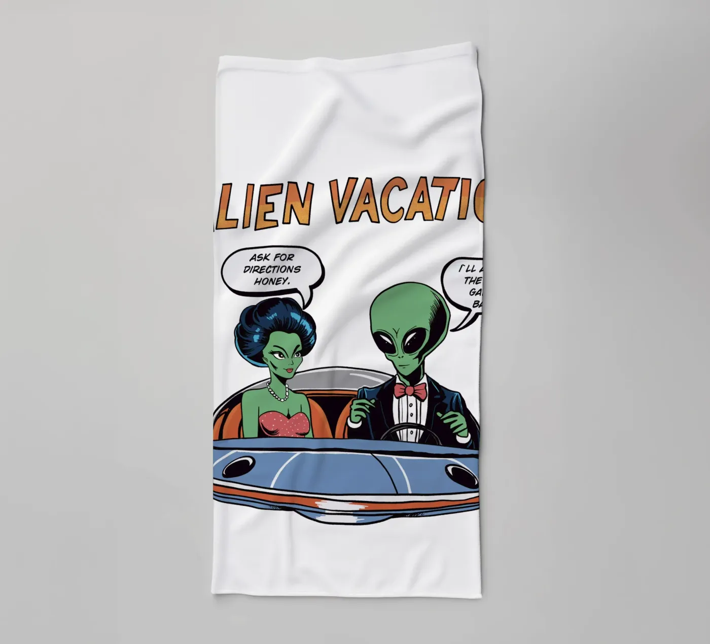ALIEN VACATION towel by edsonramosart