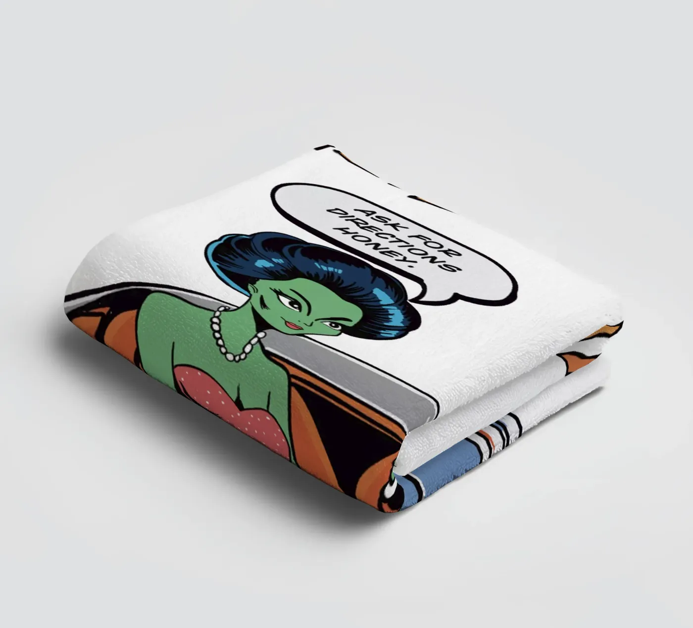 ALIEN VACATION towel by edsonramosart