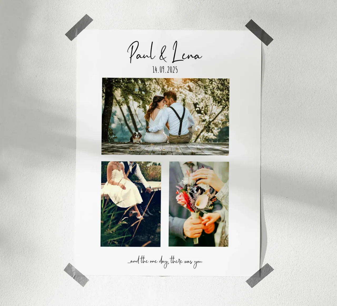 Hochzeit Boho-Style poster con telaio in alluminio da herz_laute