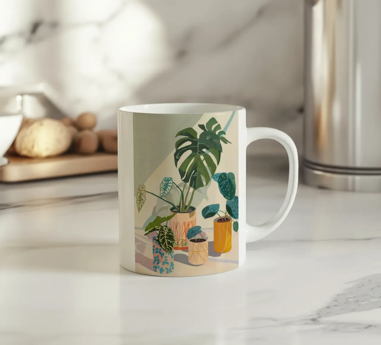 Foglie illuminate dal sole tazza in ceramica da DaarbyN