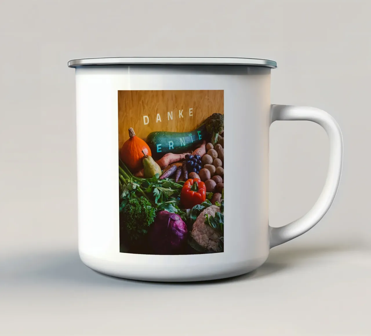 Ringraziamento - Grazie per il raccolto tazza in smalto da undarstellbar Christliche Poster