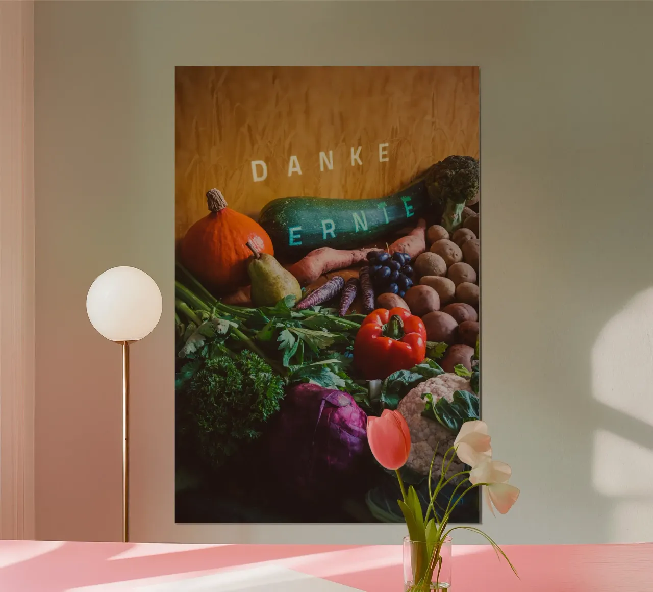 Ringraziamento - Grazie per il raccolto poster con telaio in legno da undarstellbar Christliche Poster