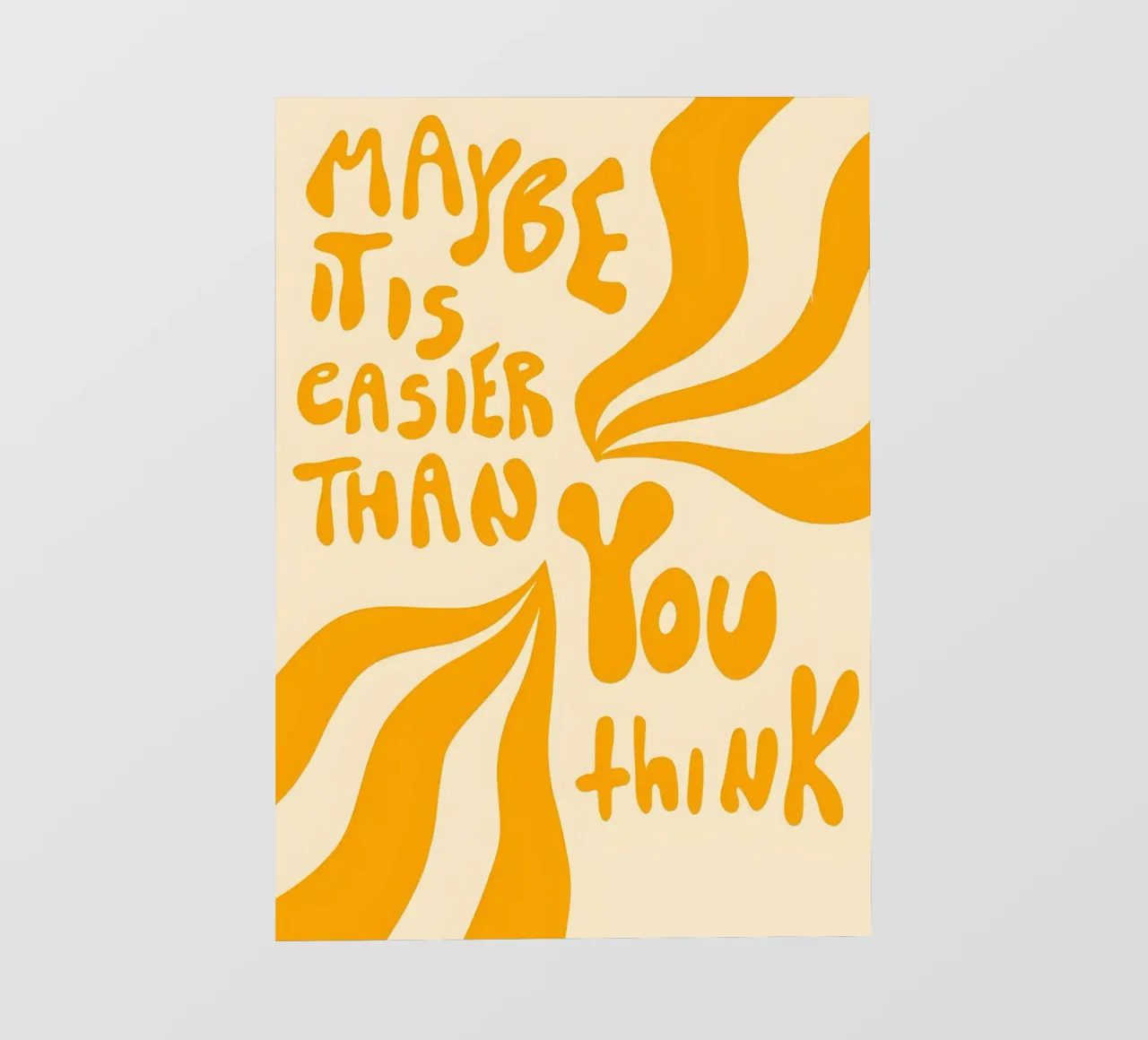 'MAYBE IT EASIER THAN YOU think' telo in pvc da Type & Tape