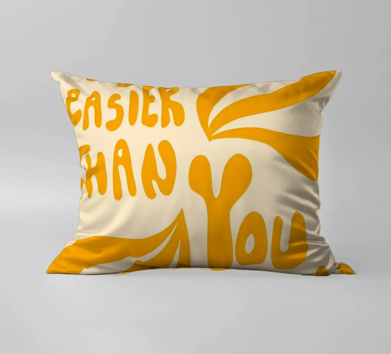 'MAYBE IT EASIER THAN YOU think' cuscino da Type & Tape
