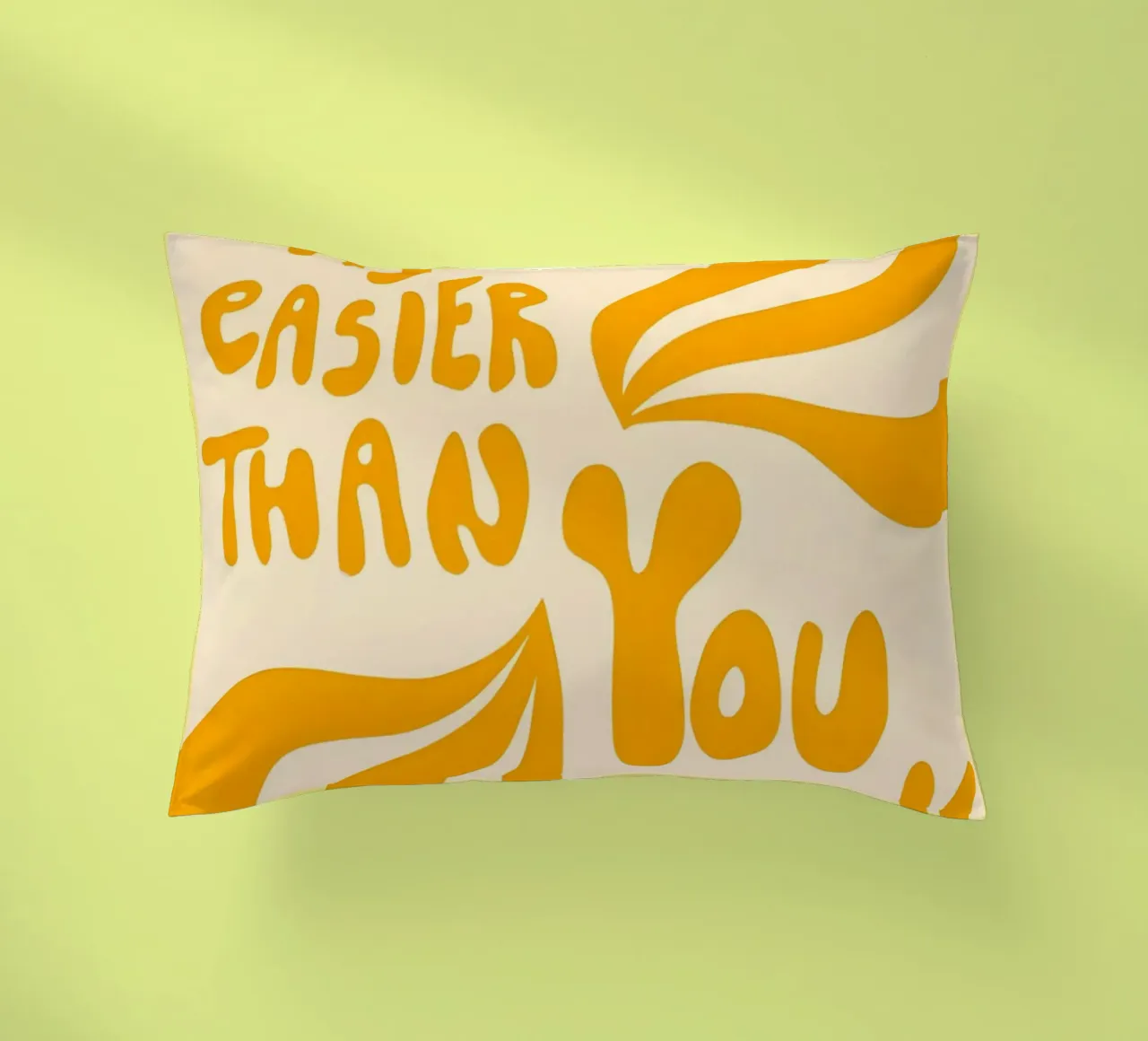 'MAYBE IT EASIER THAN YOU think' cuscino da Type & Tape