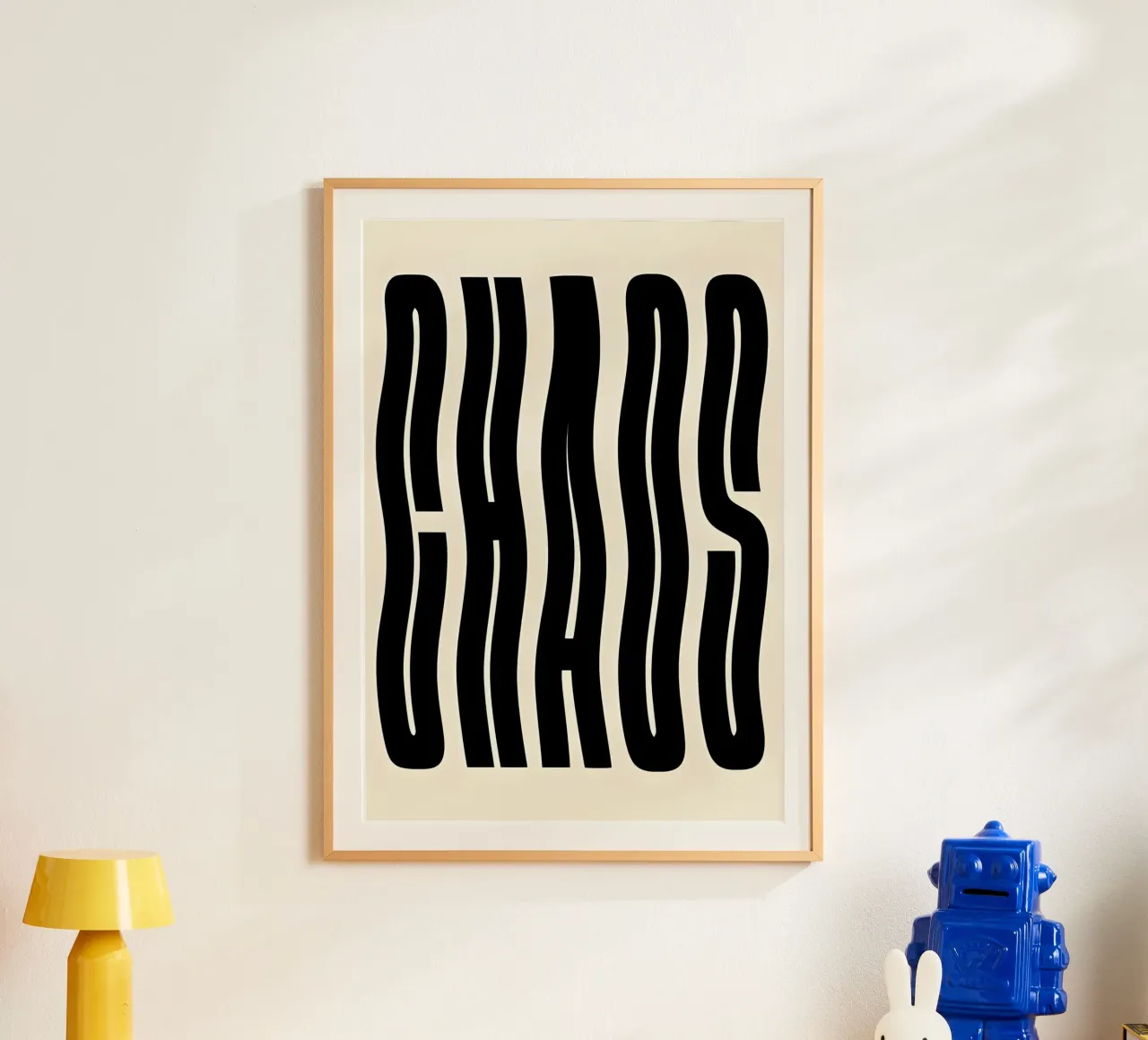 CHAOS poster con telaio in alluminio da Type & Tape