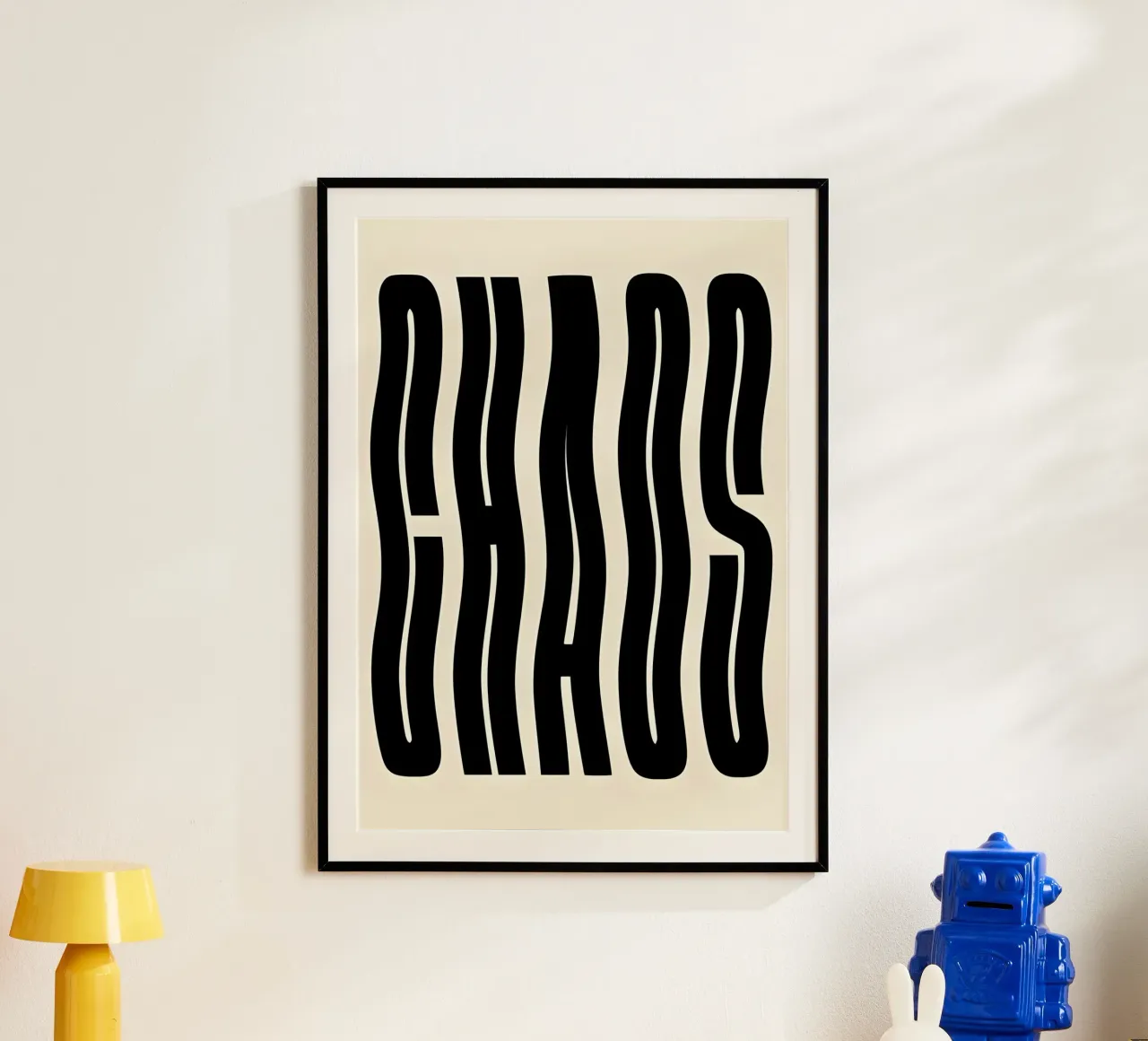 CHAOS poster con telaio in alluminio da Type & Tape