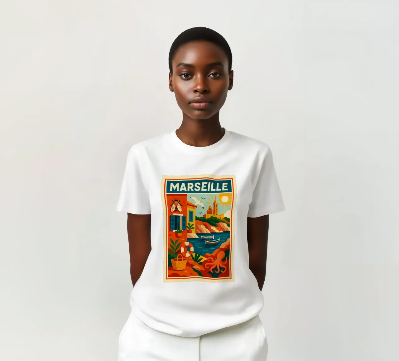 MARSIGLIA - L'éclat du Sud t-shirt da JETLAG | affiches voyage