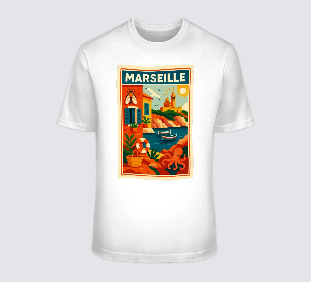 MARSIGLIA - L'éclat du Sud t-shirt da JETLAG | affiches voyage
