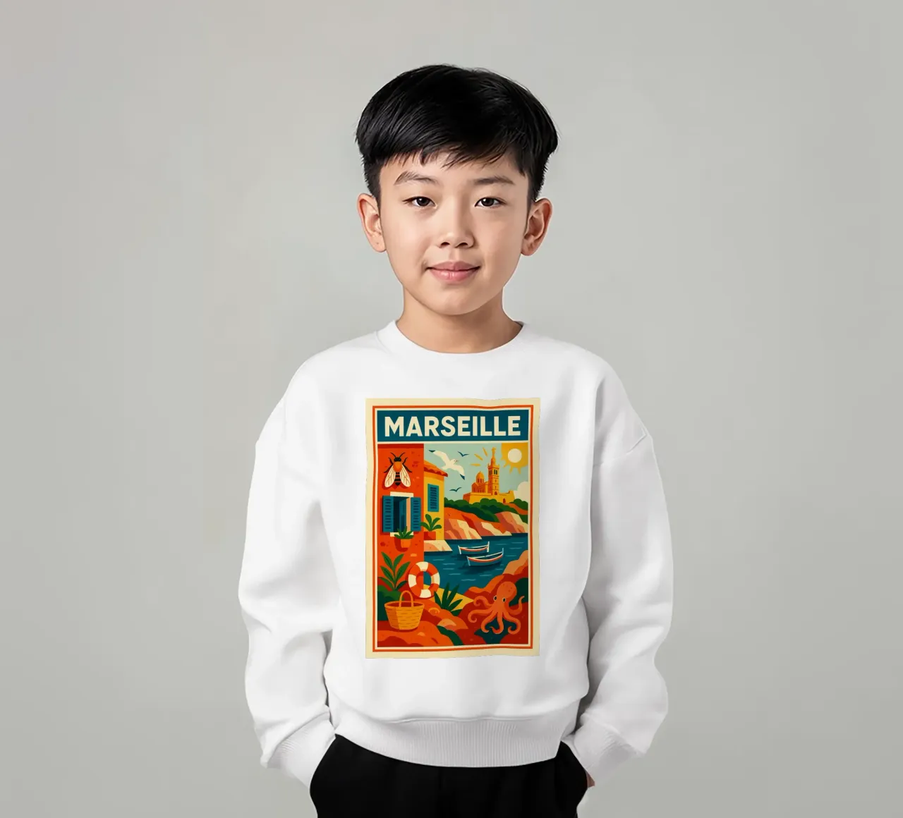 MARSIGLIA - L'éclat du Sud felpa bambino da JETLAG | affiches voyage