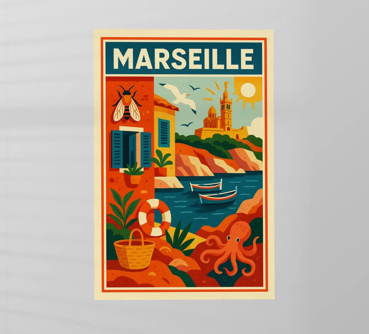 MARSIGLIA - L'éclat du Sud pellicola backlit da JETLAG | affiches voyage