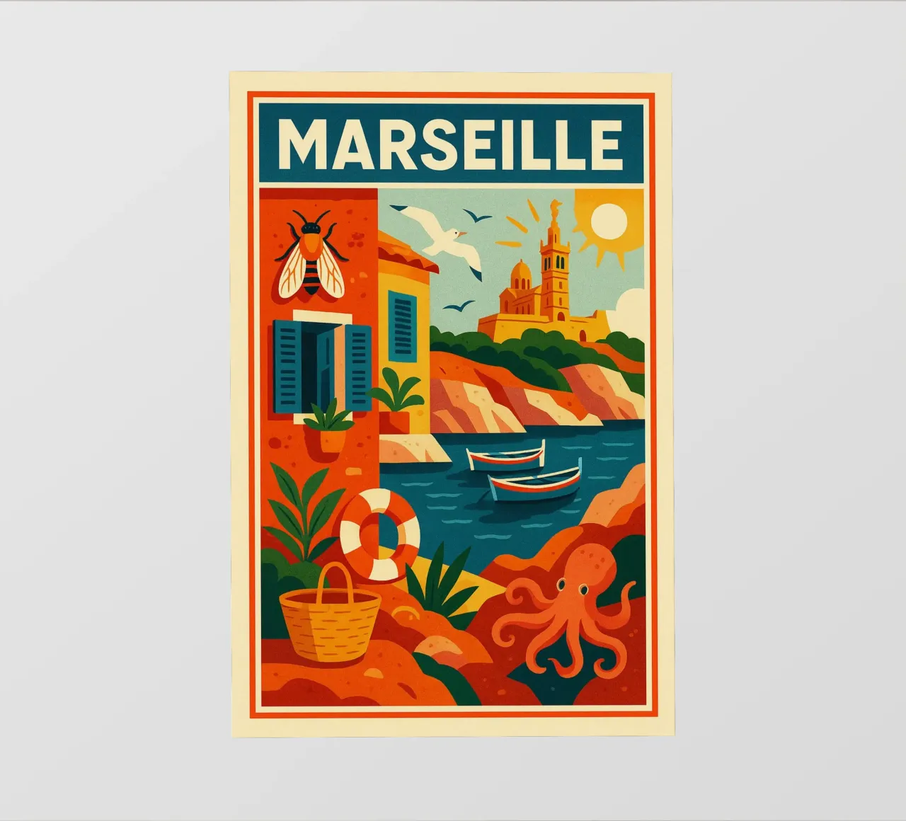 MARSIGLIA - L'éclat du Sud pellicola backlit da JETLAG | affiches voyage