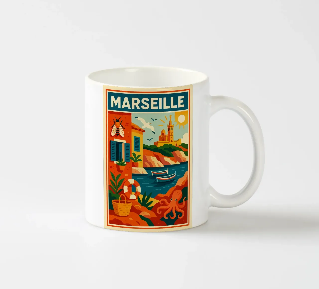 MARSIGLIA - L'éclat du Sud tazza in ceramica da JETLAG | affiches voyage