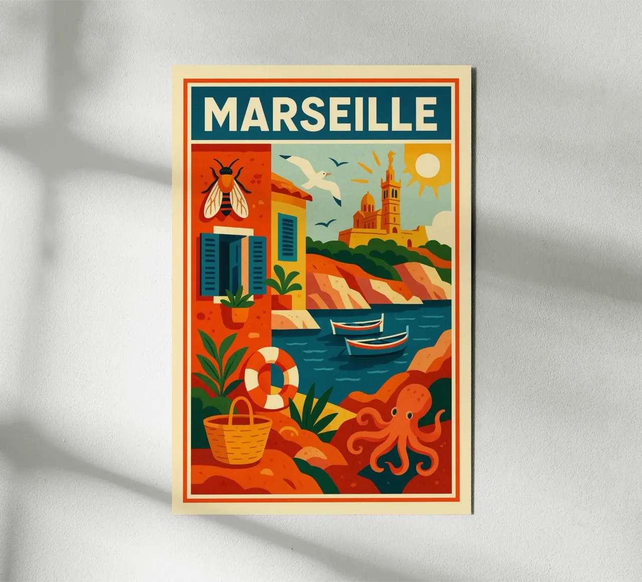 MARSIGLIA - L'éclat du Sud alluminio dibond da JETLAG | affiches voyage
