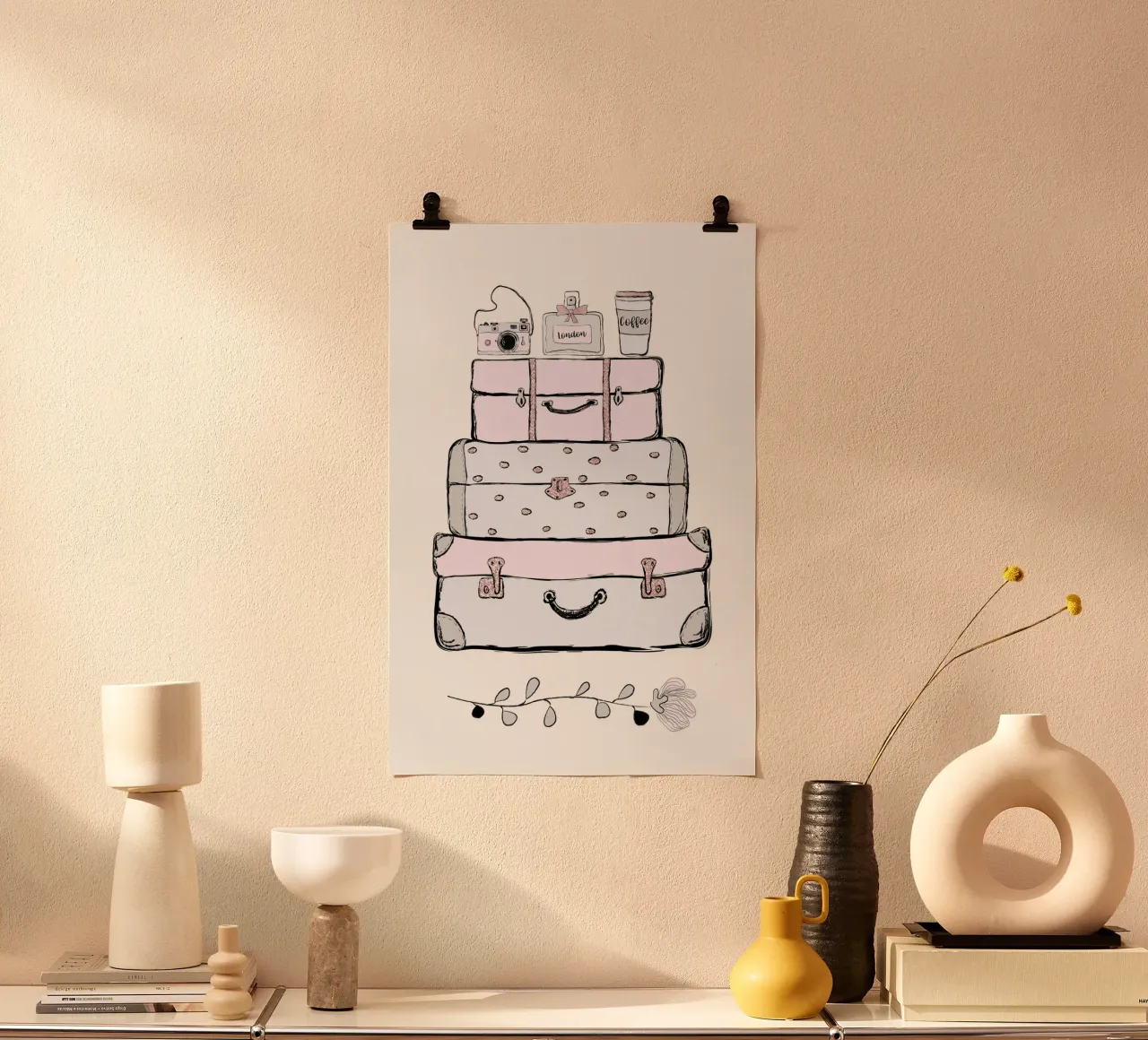 Parisian Travel Stack poster da vintageshop