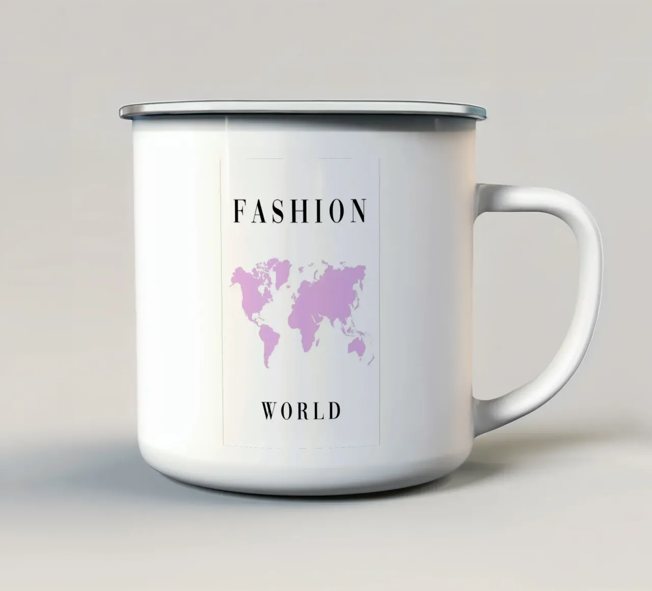 Fashion World Map tazza in smalto da vintageshop