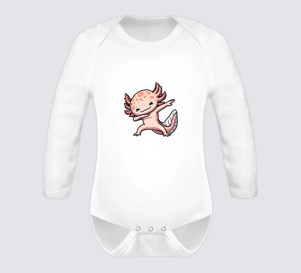 Axolotl Dab body neonato maniche lunghe da edsonramosart