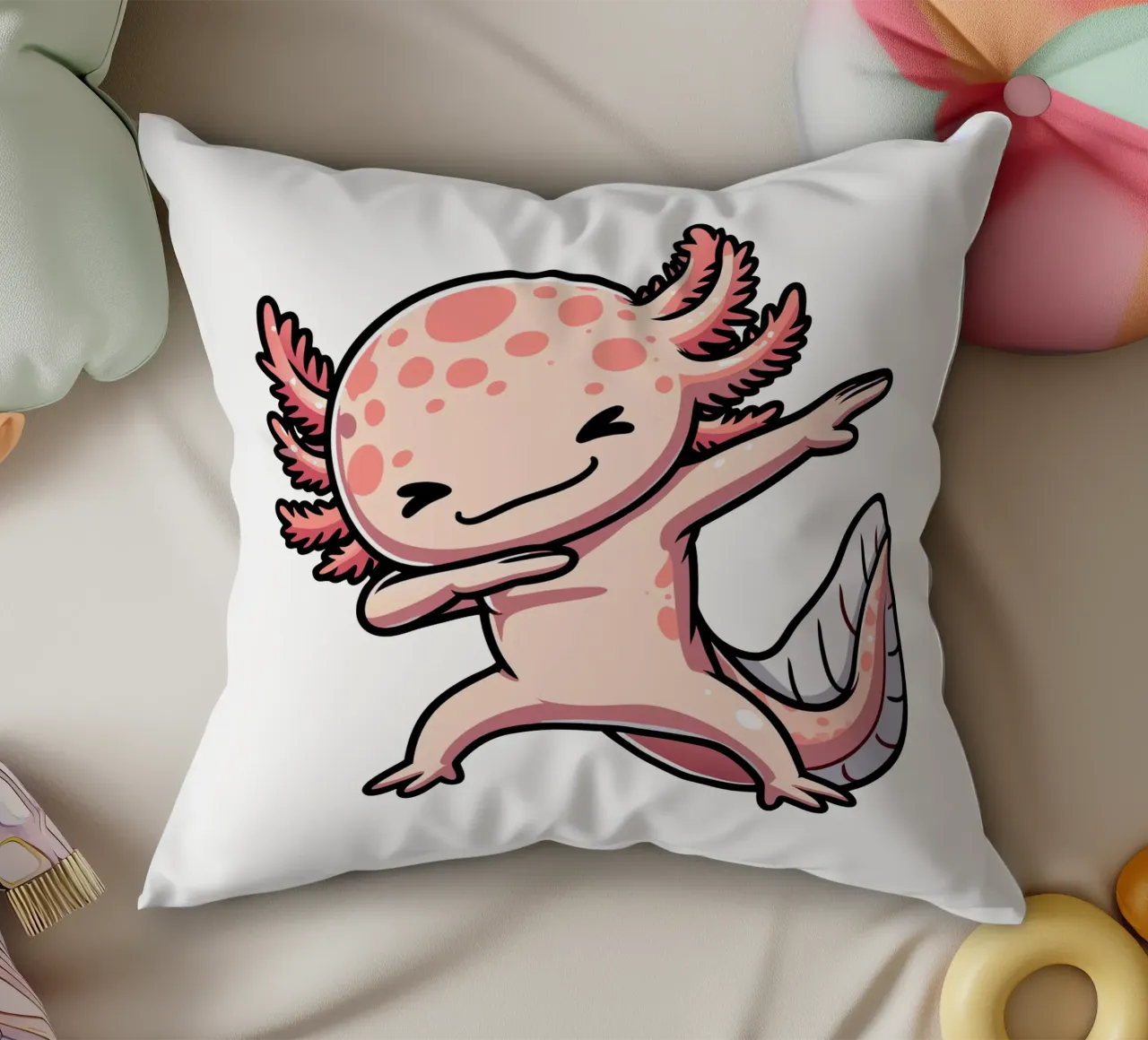 Axolotl Dab cuscino da edsonramosart