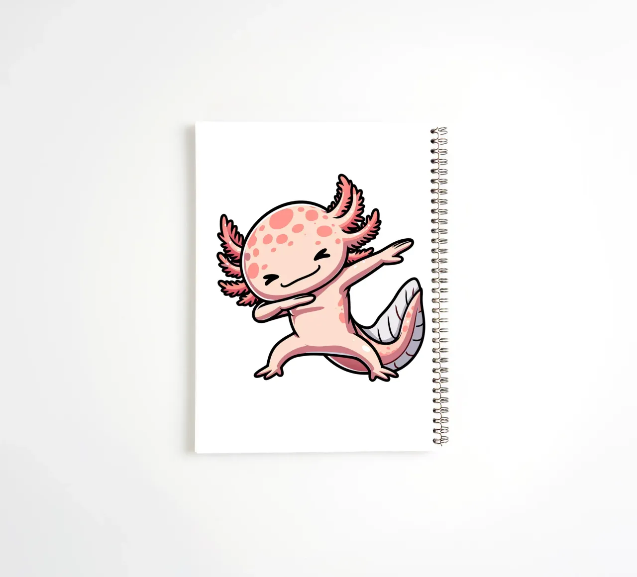 Axolotl Dab spiral notebook by edsonramosart