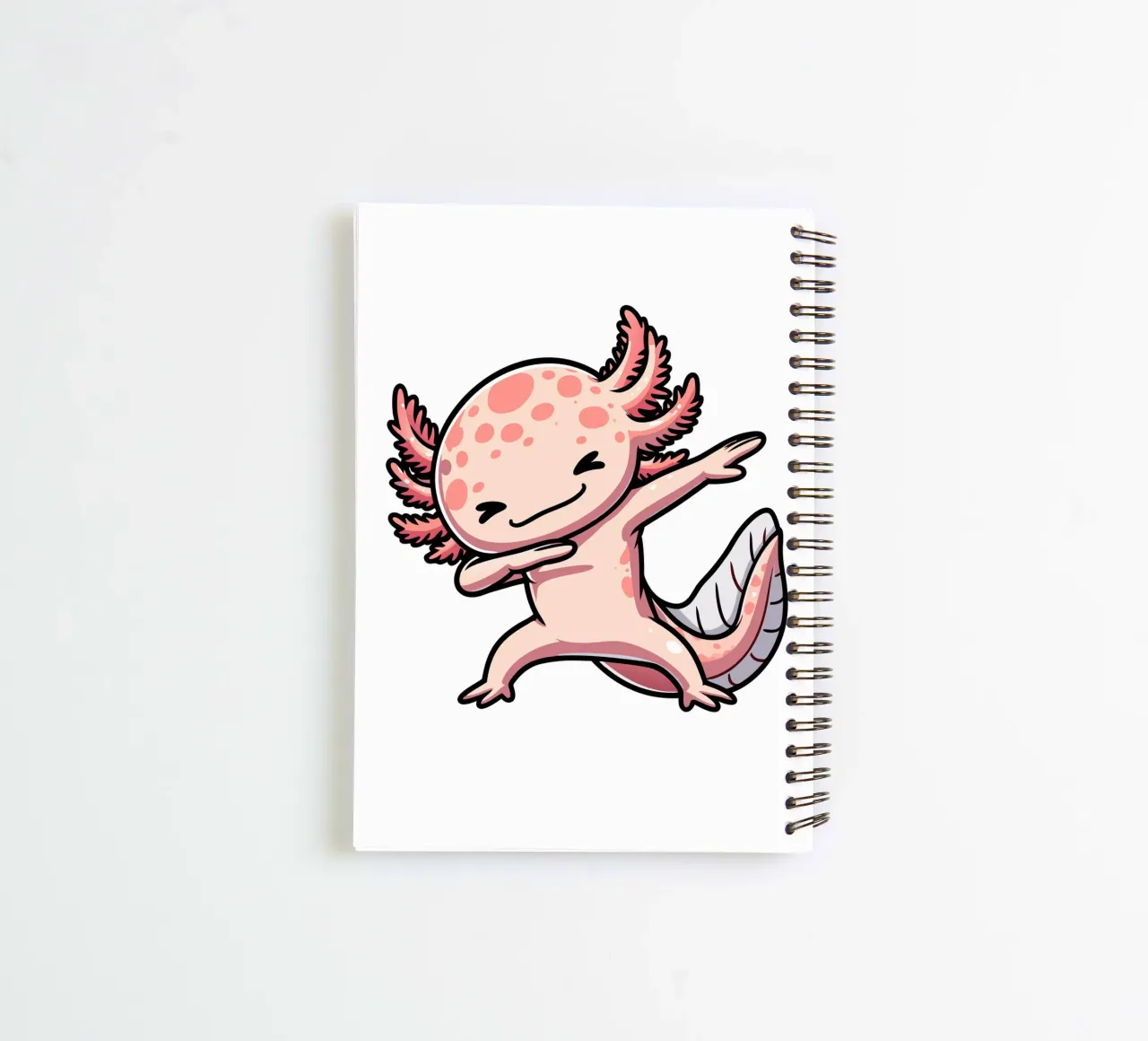 Axolotl Dab spiral notebook by edsonramosart