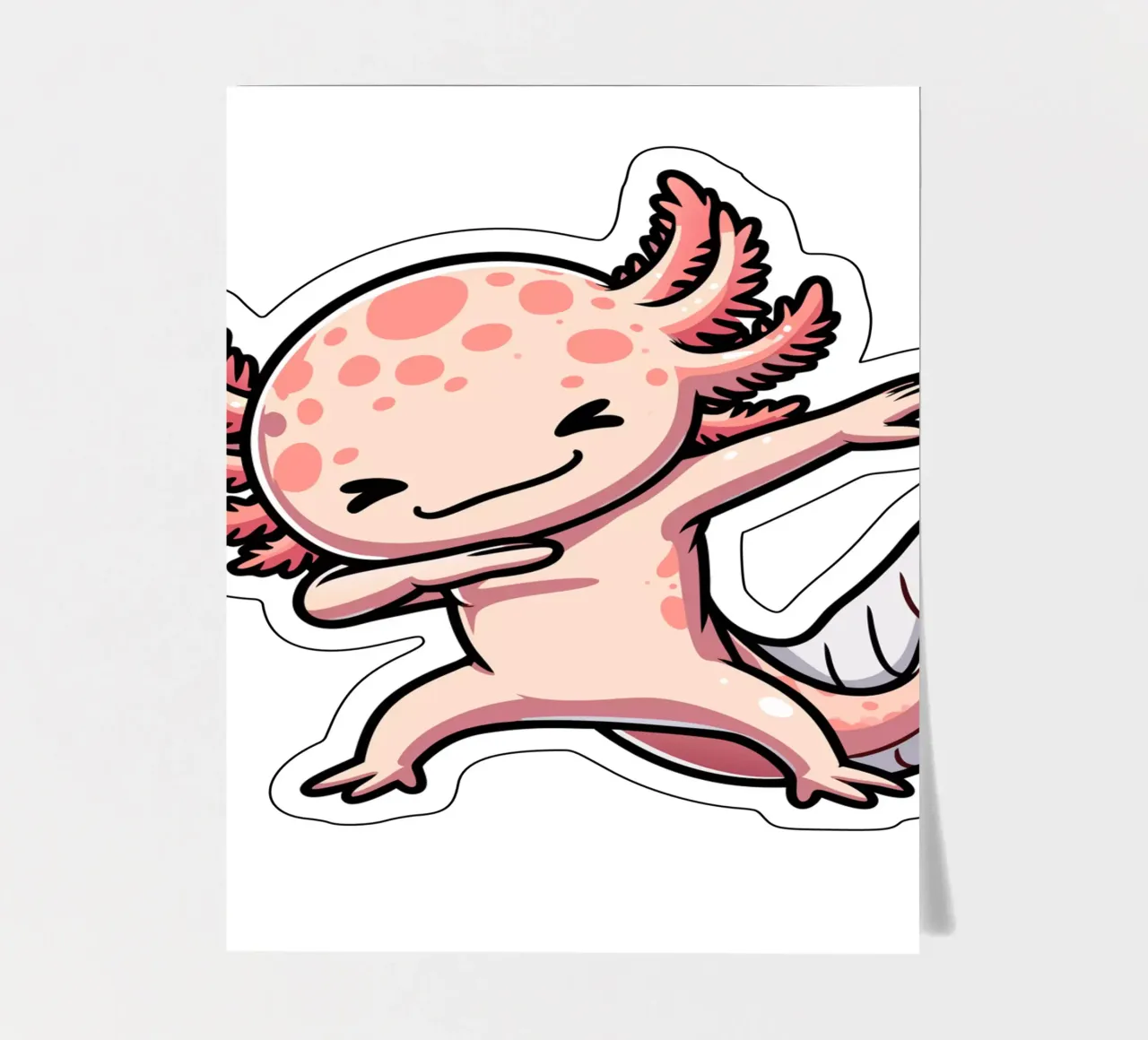 Axolotl Dab foglio adesivo da edsonramosart