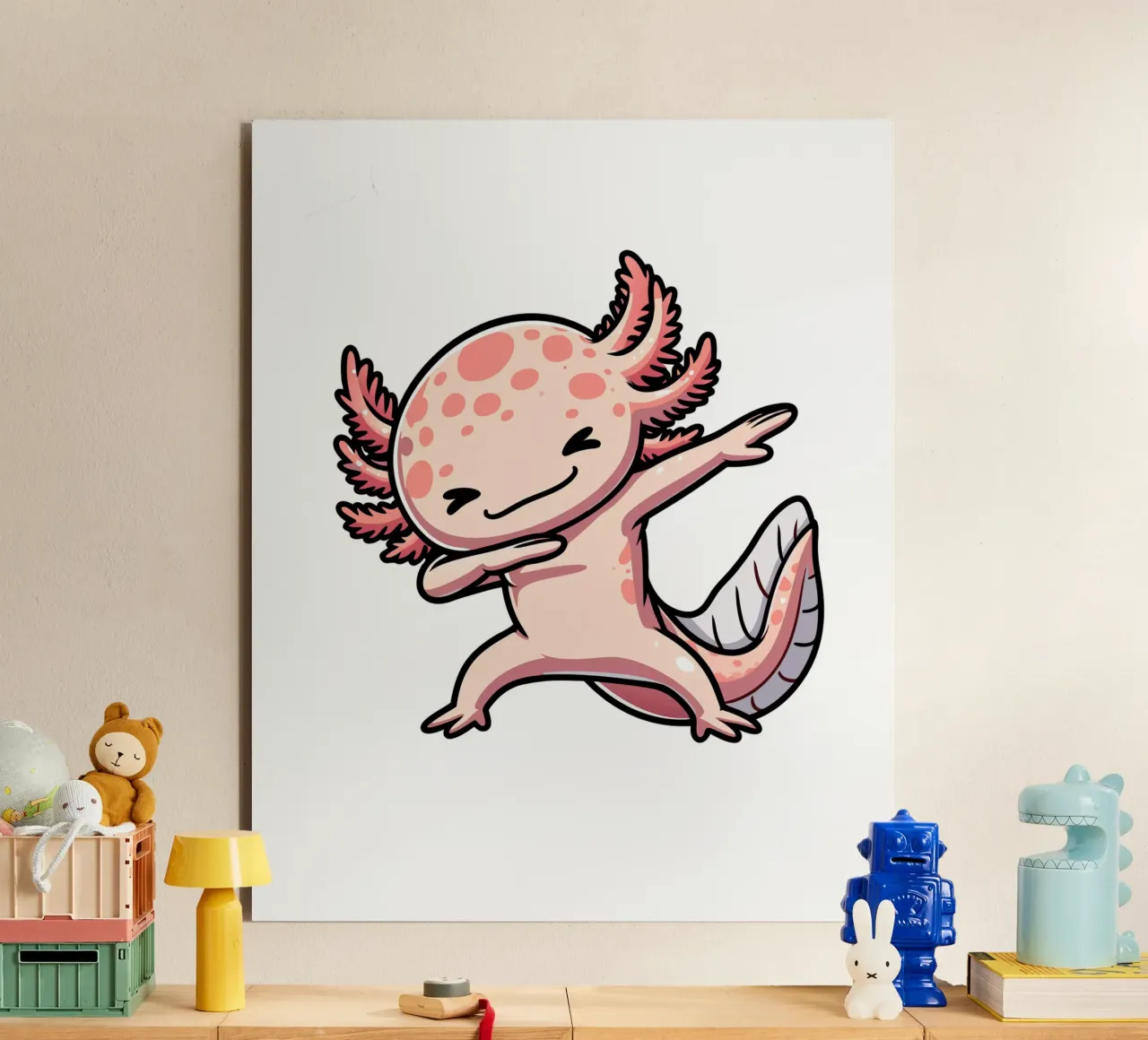 Axolotl Dab alluminio dibond da edsonramosart