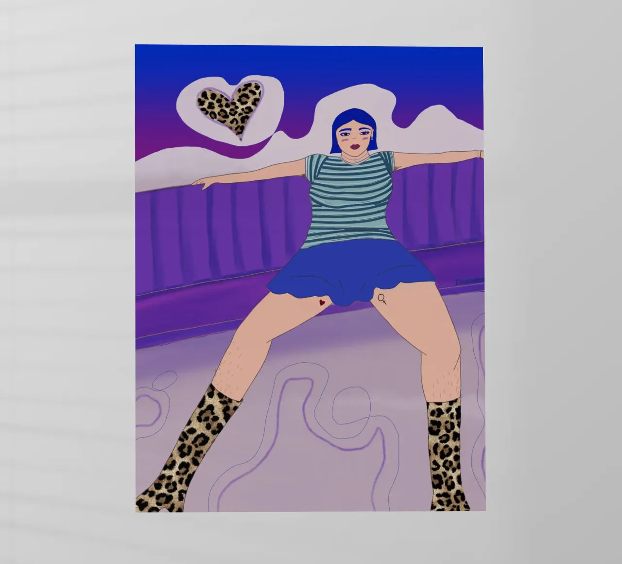 Manspreading pellicola backlit da Femlouise.illustrations