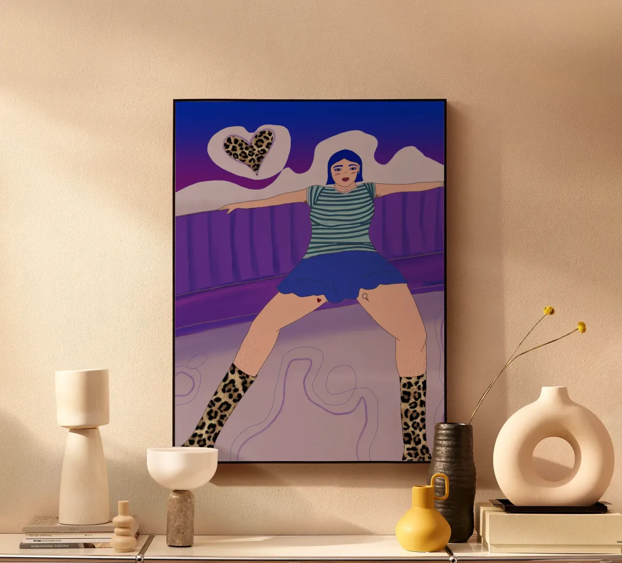 Manspreading plexiglass da Femlouise.illustrations