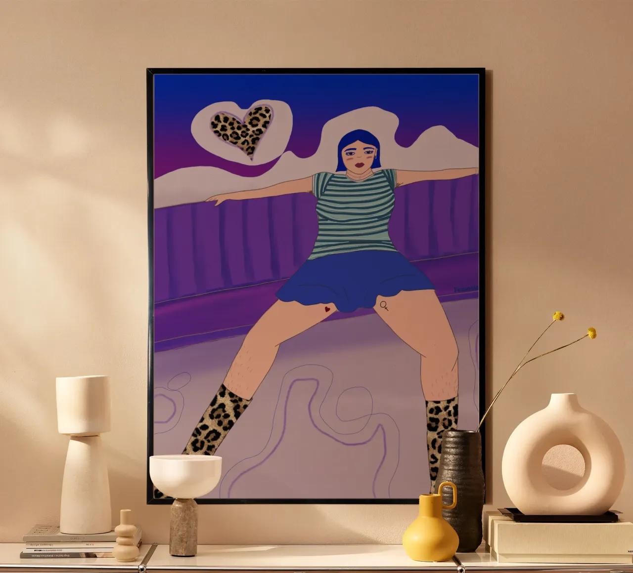 Manspreading poster da Femlouise.illustrations