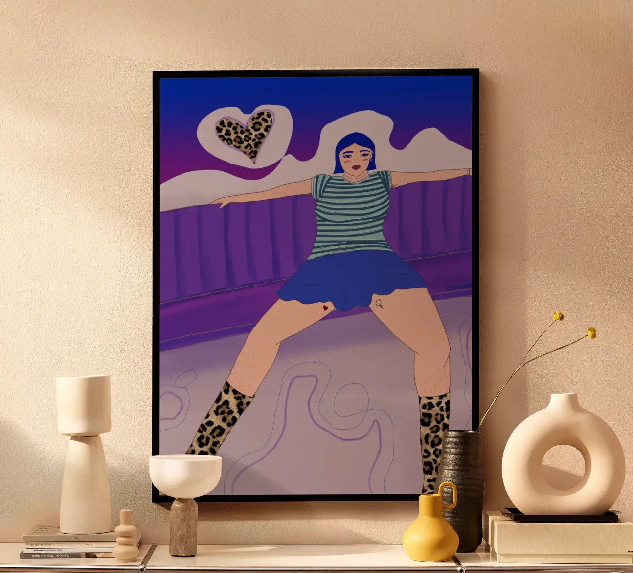 Manspreading poster da Femlouise.illustrations