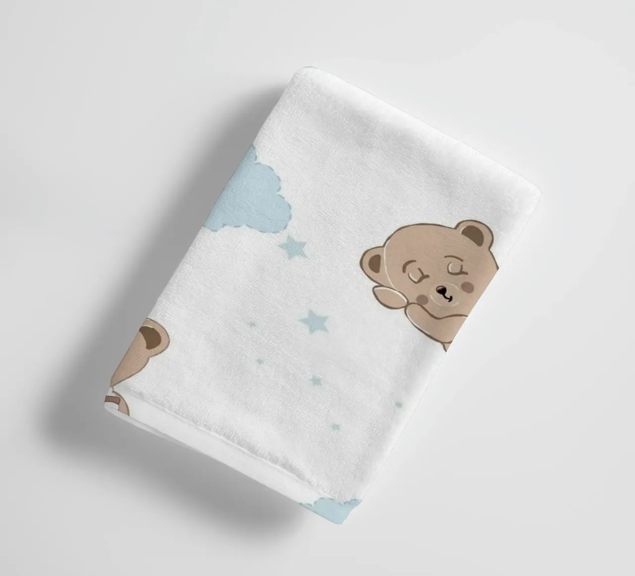 Cute bears with clouds towel by gulsengunel