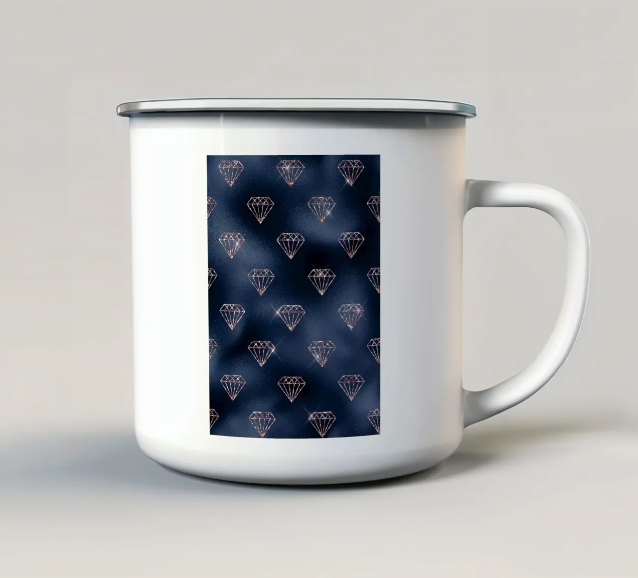 Blush & Navy 2 tazza in smalto da Yaso Design & Art