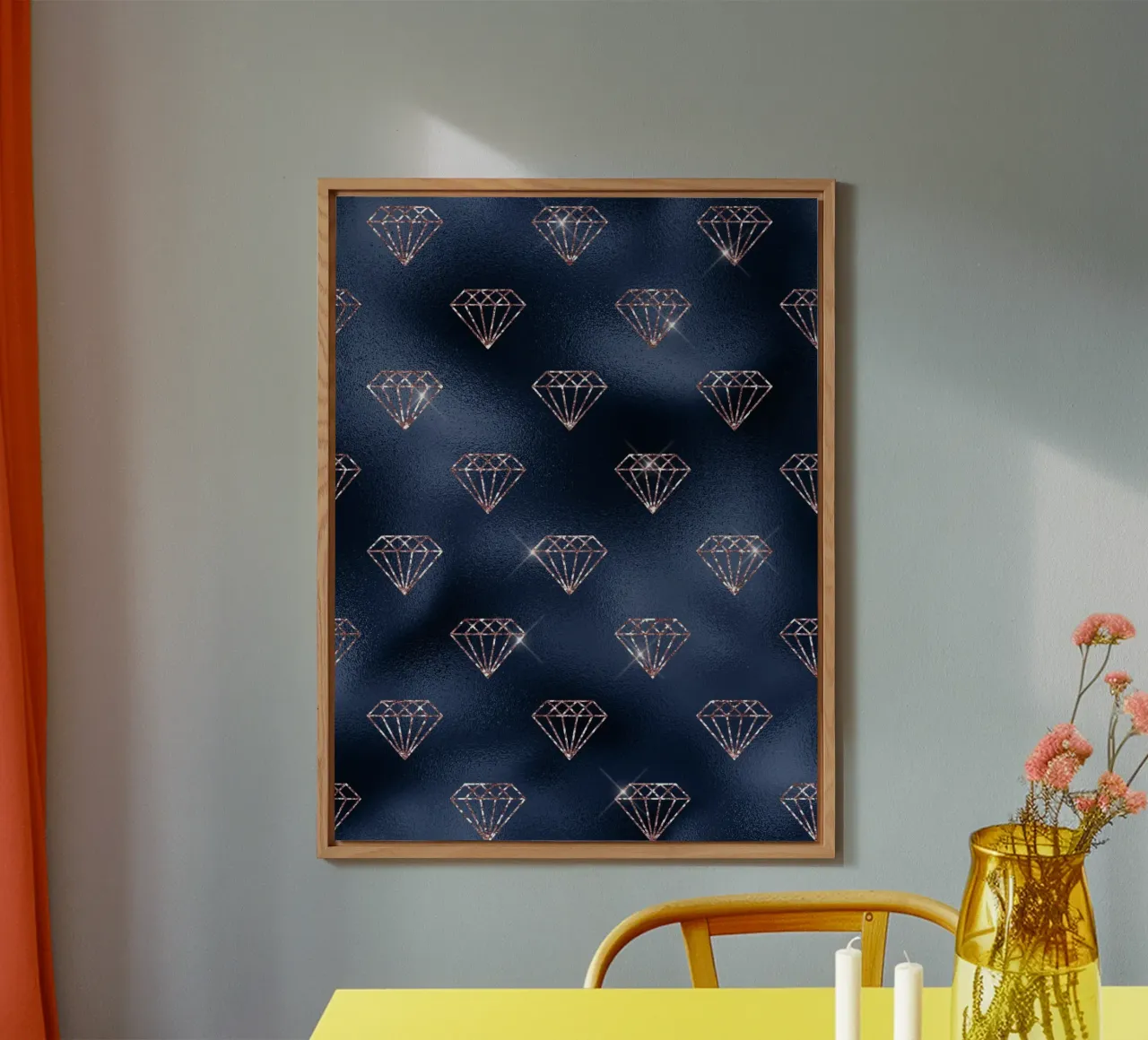 Blush & Navy 2 alluminio dibond da Yaso Design & Art