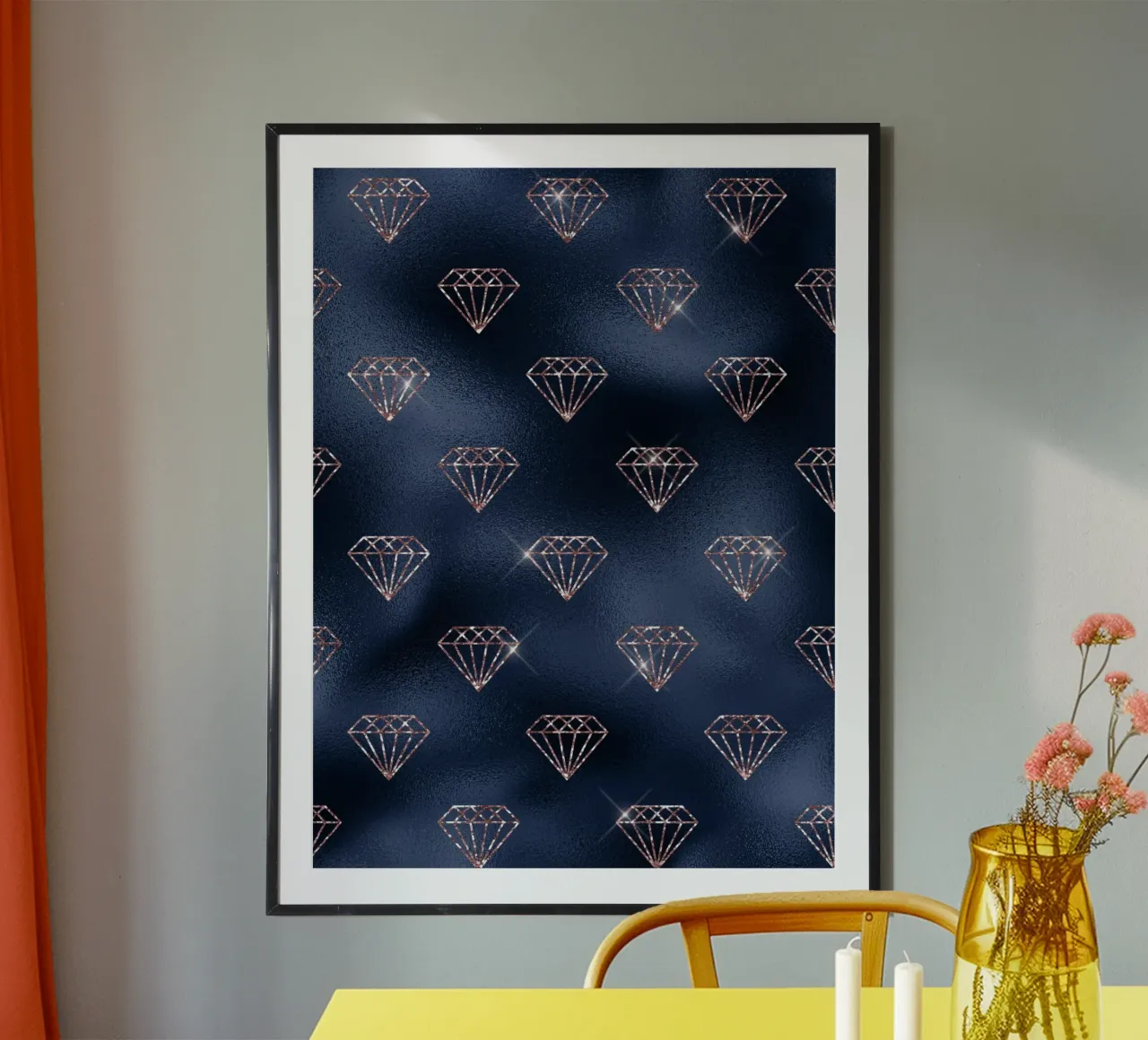 Blush & Navy 2 poster da Yaso Design & Art