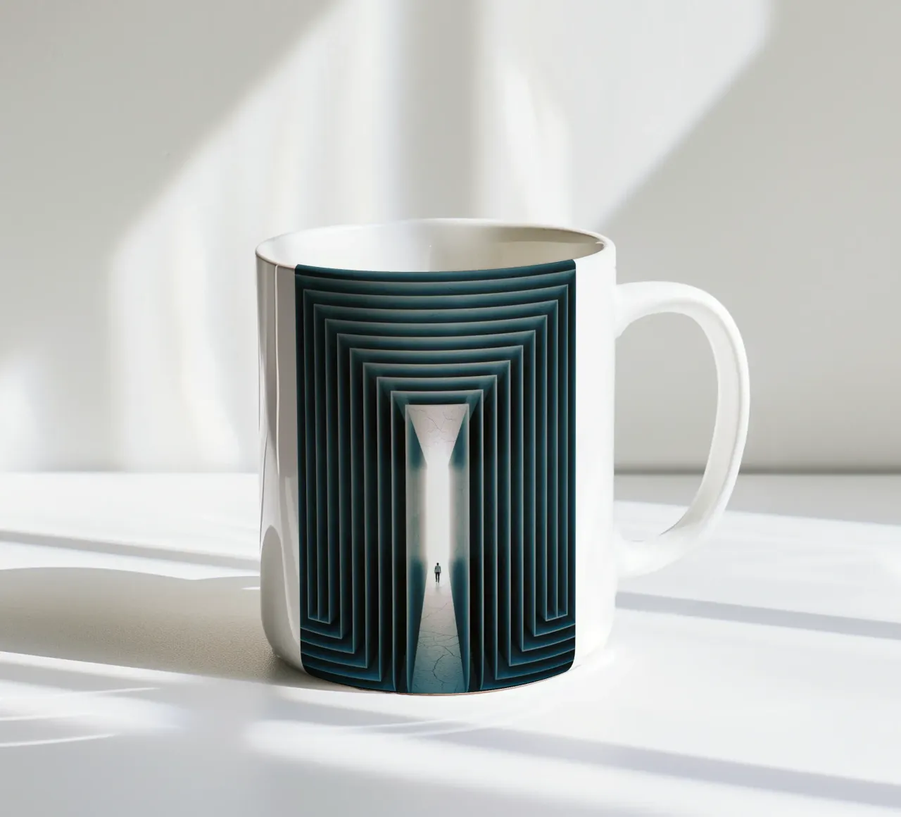 Il cammino verso la luce tazza in ceramica da undarstellbar Christliche Poster