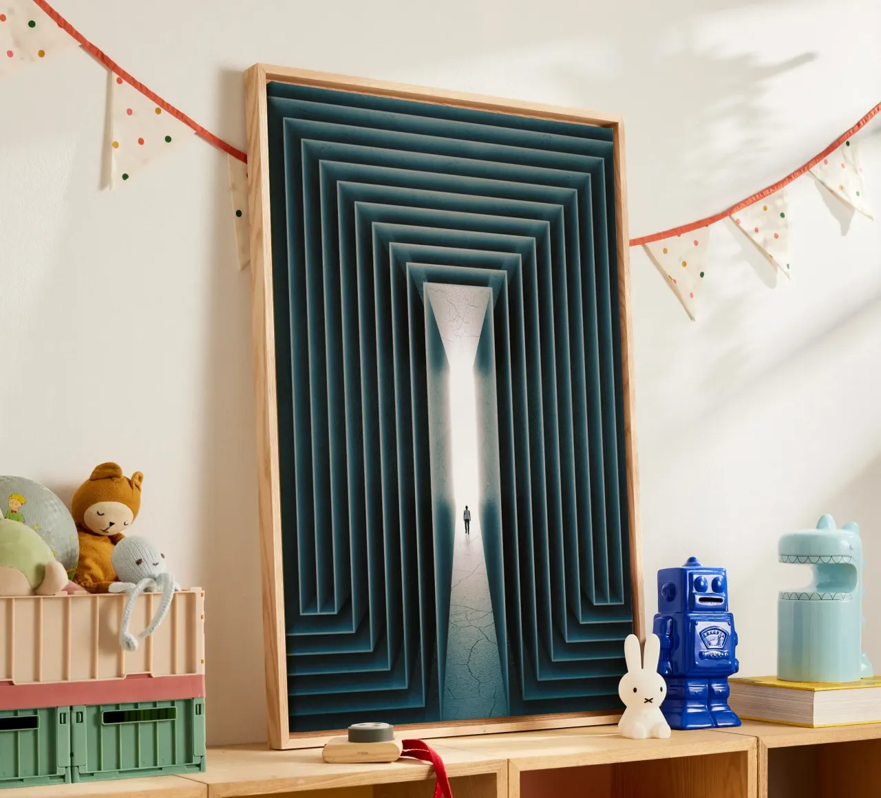 Path to the light canvas with Floater frame by undarstellbar Christliche Poster