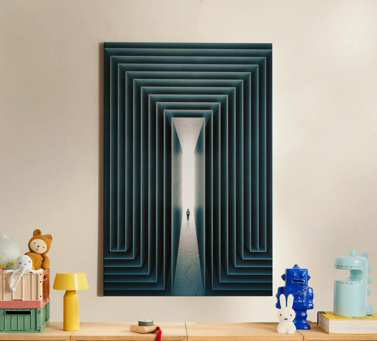 Path to the light canvas with Floater frame by undarstellbar Christliche Poster
