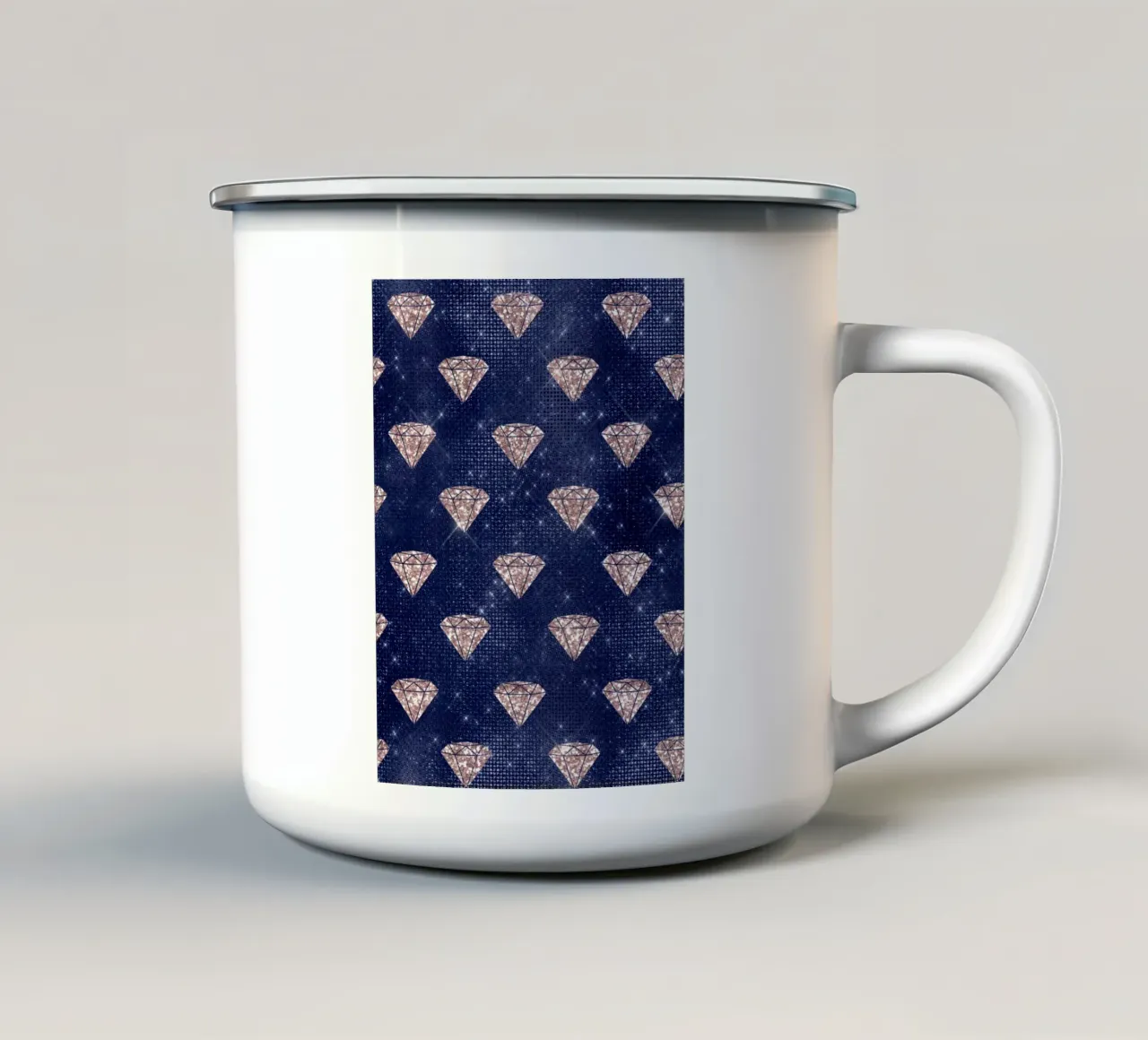 Blush & Navy 3 tazza in smalto da Yaso Design & Art