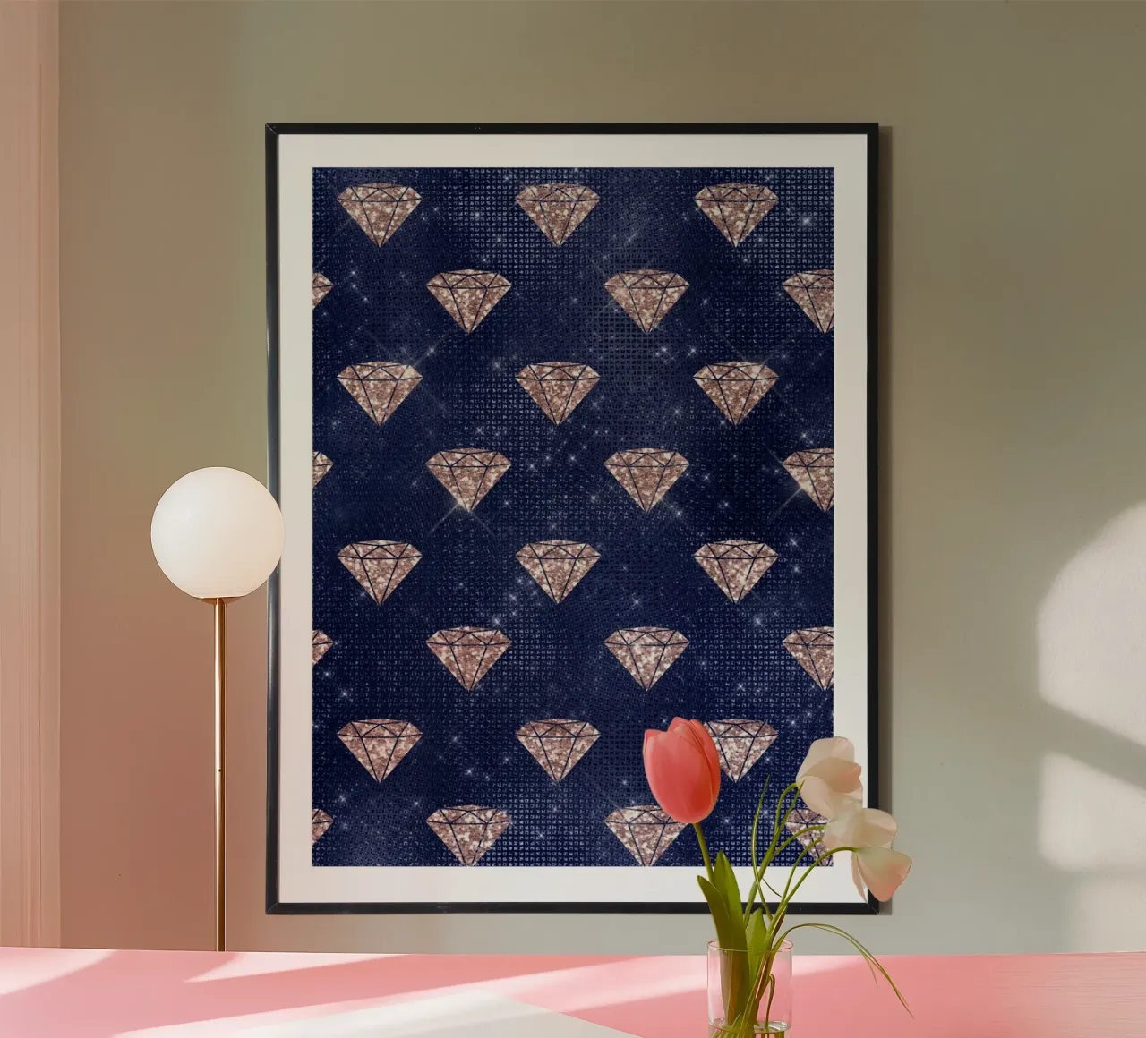 Blush & Navy 3 poster da Yaso Design & Art