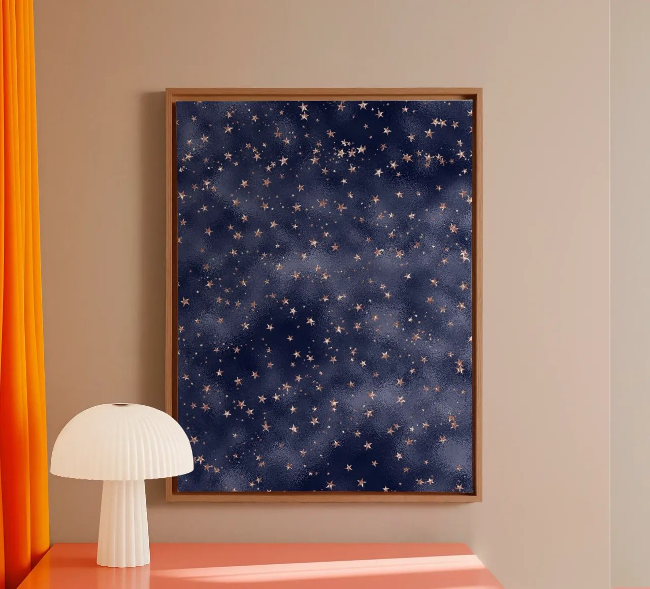 Blush & Navy 4 tela con Cornice a cassetta da Yaso Design & Art