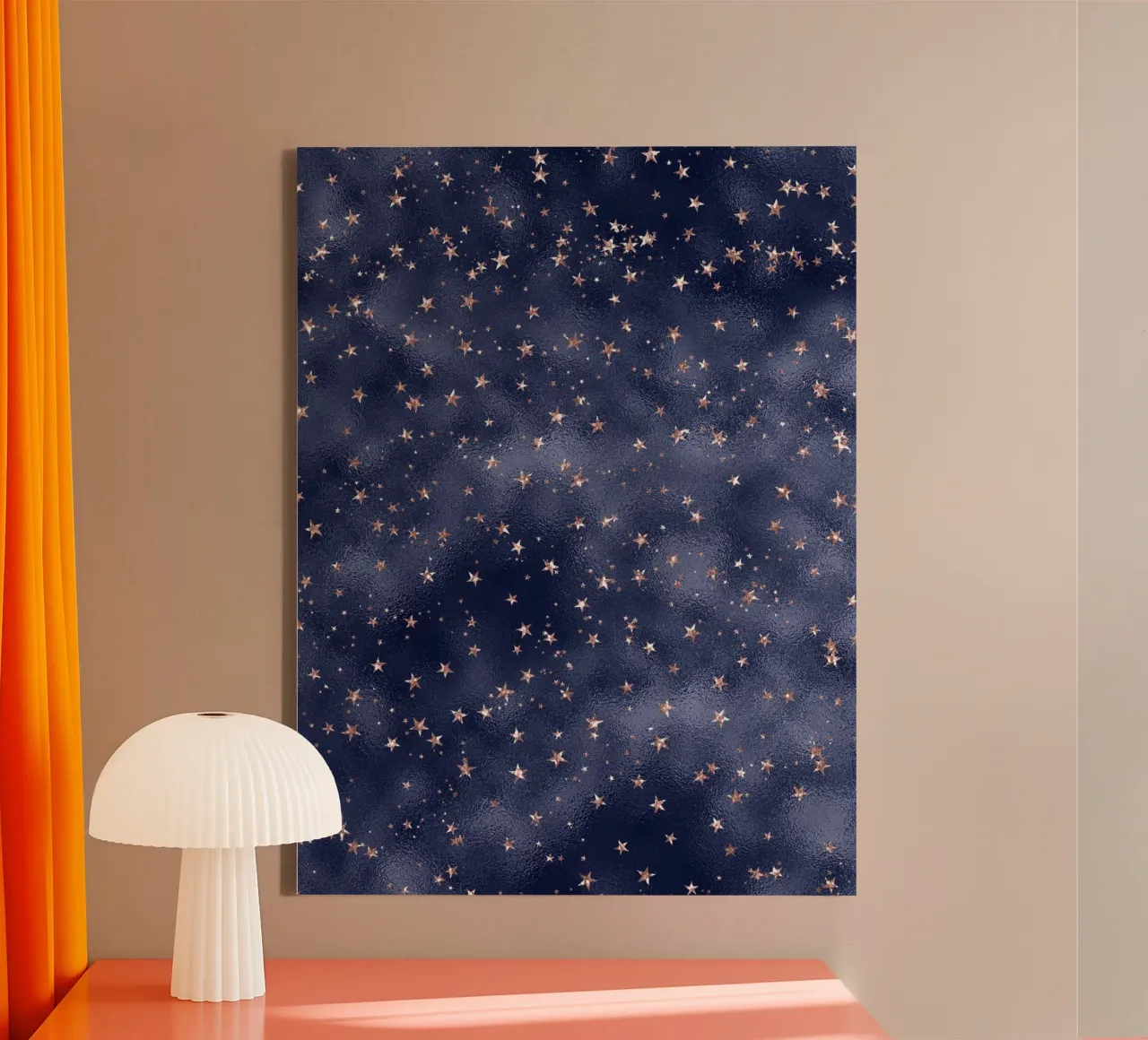 Blush & Navy 4 tela con Cornice a cassetta da Yaso Design & Art