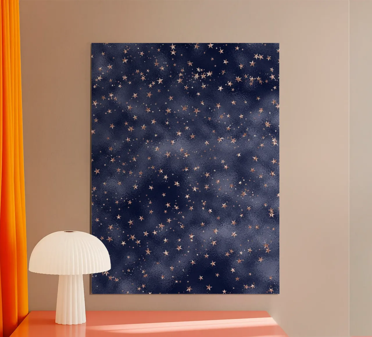 Blush & Navy 4 poster con telaio in legno da Yaso Design & Art