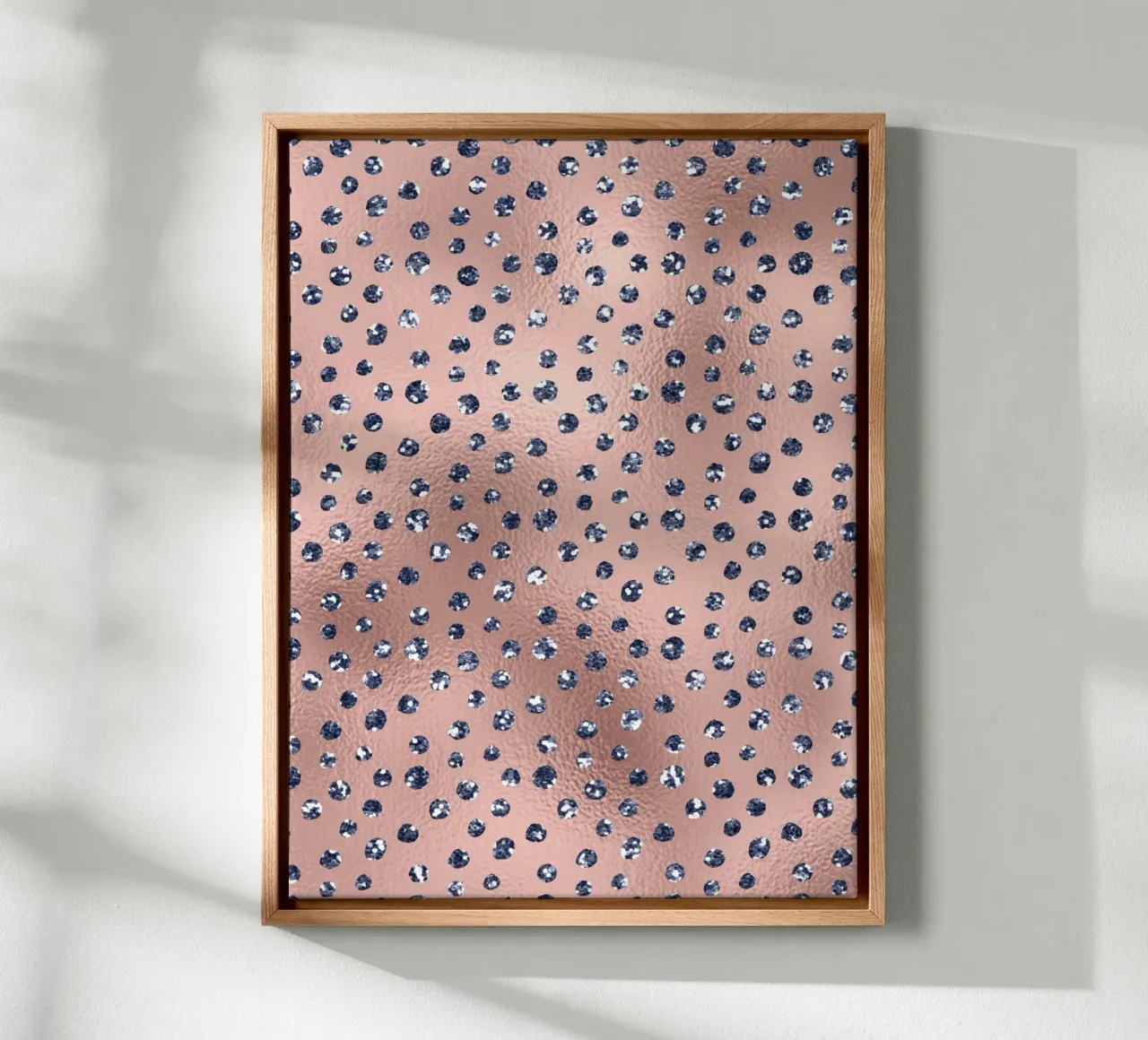 Blush & Navy 5 tela con Cornice a cassetta da Yaso Design & Art