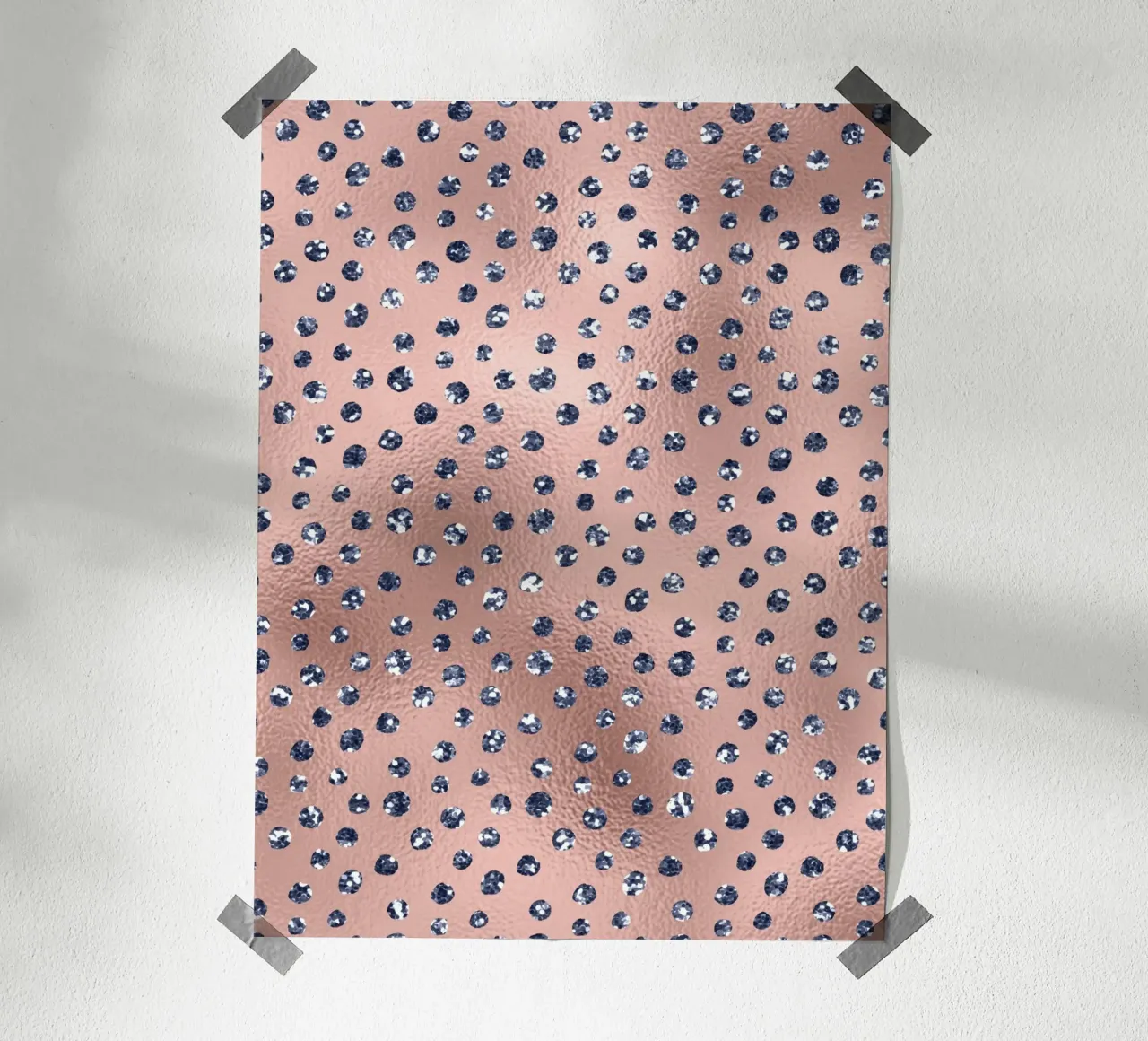 Blush & Navy 5 poster con telaio in alluminio da Yaso Design & Art