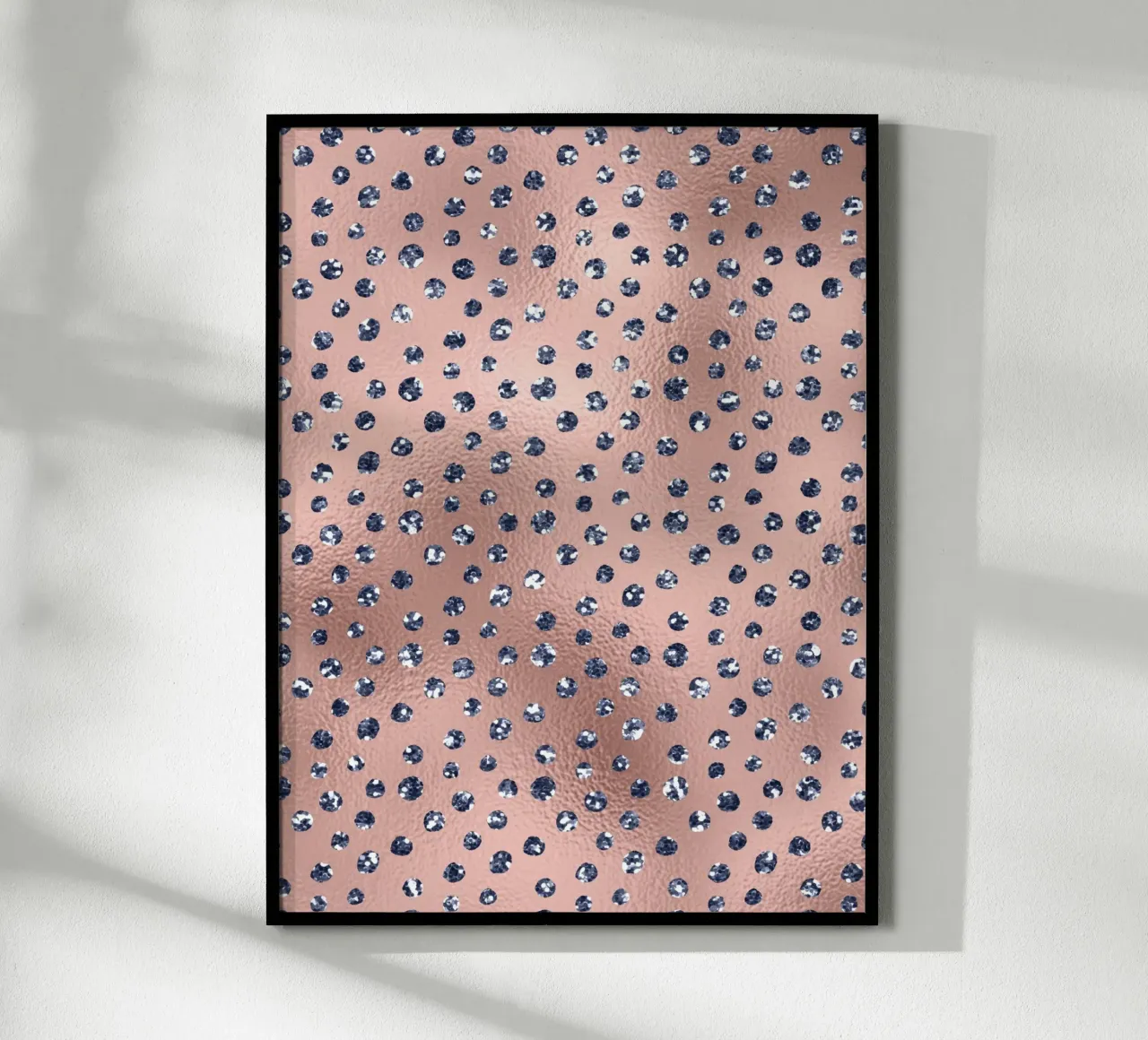Blush & Navy 5 poster con telaio in alluminio da Yaso Design & Art