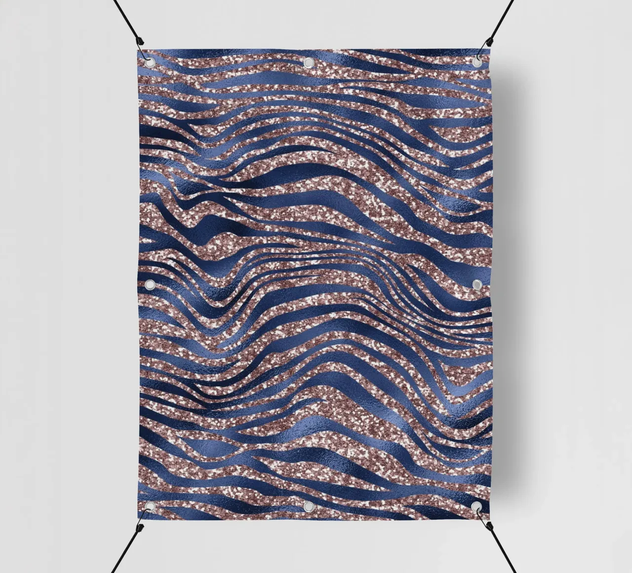 Blush & Navy Animal Pattern 7 telo in pvc da Yaso Design Animal