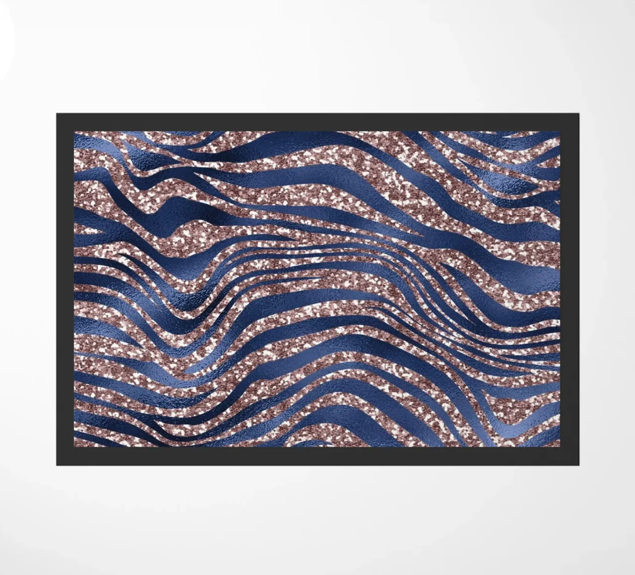 Blush & Navy Animal Pattern 7 zerbino da Yaso Design Animal